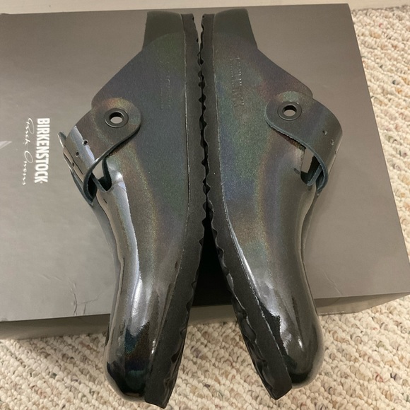? Birkenstock x Rick Owens iridescent leather exquisite boston clog mule sandal